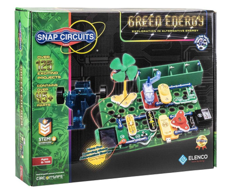 Elektronikus áramkörök Snap áramkörök listája - SCG225 Green Energy