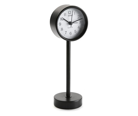 Ceas cu alarma Versa, metal, 8x7x23 cm, negru