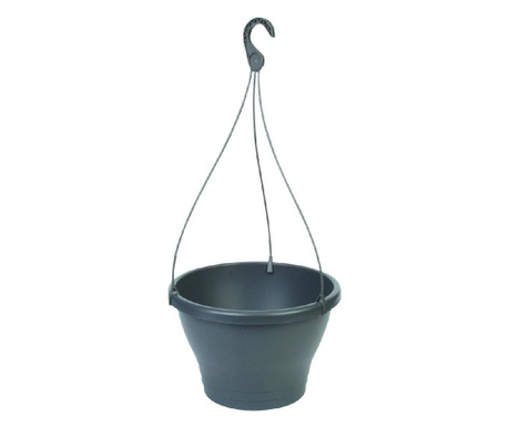 Ghiveci corsica hanging basket, cu diametrul de 30 cm, culoarea antracit