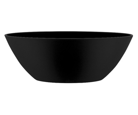 Masca brussels pentru ghiveci oval, cu diametrul de 36 cm, culoarea negru