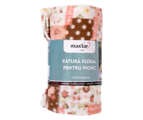 Patura Fleece Maxtar Floral 130x170 cm 0.29 kg maro