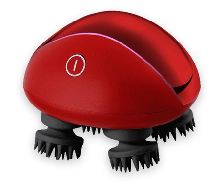 Aparat pentru masajul scalpului cu incarcare USB Breo iscalp mini red  11x12x8.13 cm