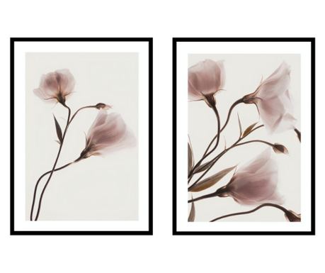 Set 2 tablouri pastel flower 30x40 cm
