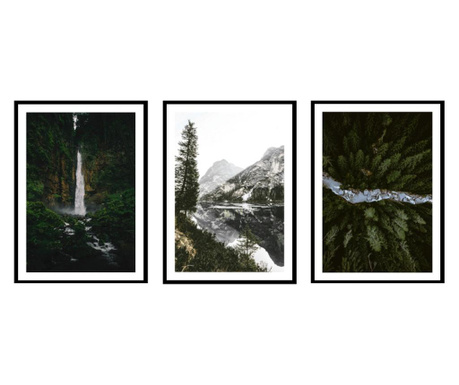 Set 3 tablouri Magellanic subpolar forest 30x40 cm