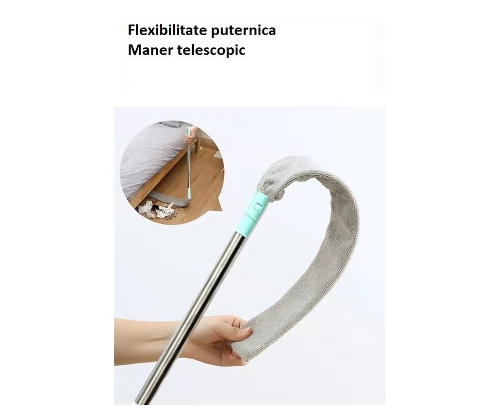Rezerva pentru Mop subtire pentru spatii inguste, coada telescopica 96X130 cm - 2