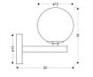 Aplica de perete Candellux Lighting, Kama, baza de otel, LED, max. 28 W, G9, alama, 20x12x19 cm thumbnail 3