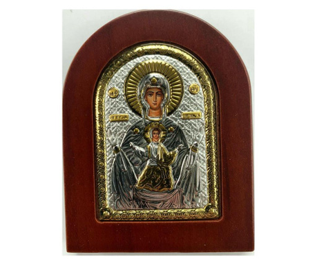 Icoana ortodoxa lucrata manual cu aur 24k si argint