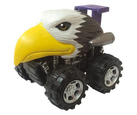 Mașinuță cu sistem friction vultur multicolor