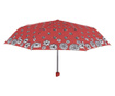 Umbrelă damă MINI manuală Perletti flori buline roșu