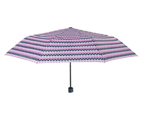 Umbrela dama, MINI manuala, Perletti, geometrico roz