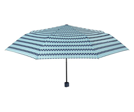 Umbrela dama, MINI manuala, Perletti, geometrico verde albastru