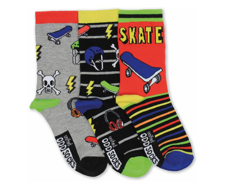 Set 3 șosete pentru copii Skater