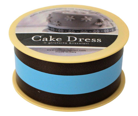 Banda decorativa Cake Dress, pentru torturi si prajituri, 4.5cm x 20m, Stripes Albastru