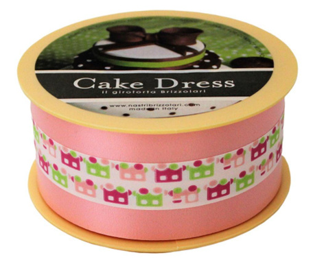 Banda Decorativa Cake Dress, 45mm, Trenulet Roz, 20 m