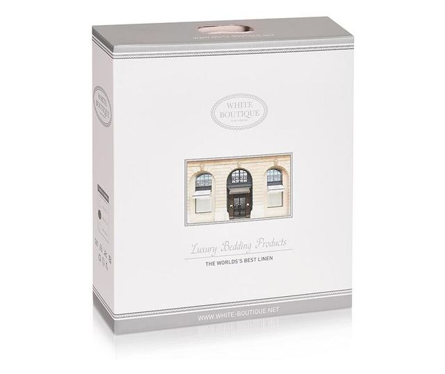 Чаршаф с ластик White Boutique, памучен сатен, екрю