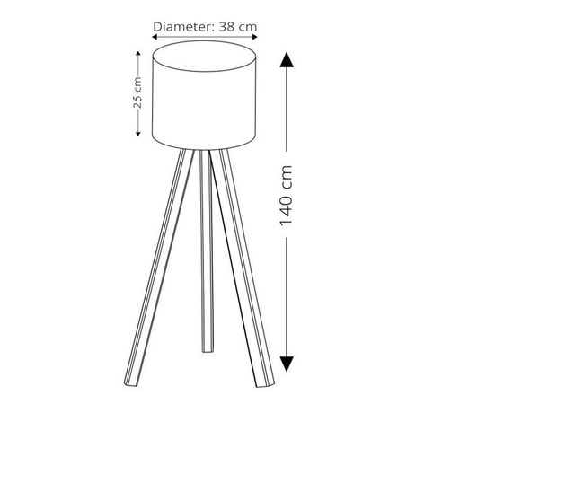 Lampadar Insignio, MDF, 38x38x140 cm