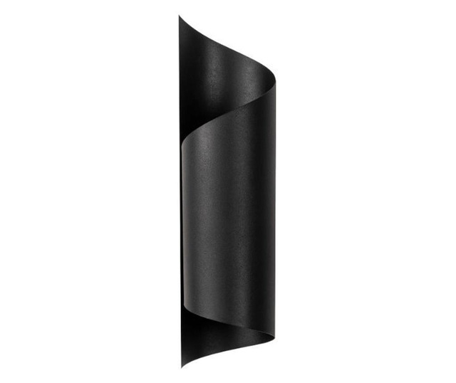 Aplica de perete Noor, Sivani One Black Round, metal, max. 100 W, E27, negru, 10x10x35 cm