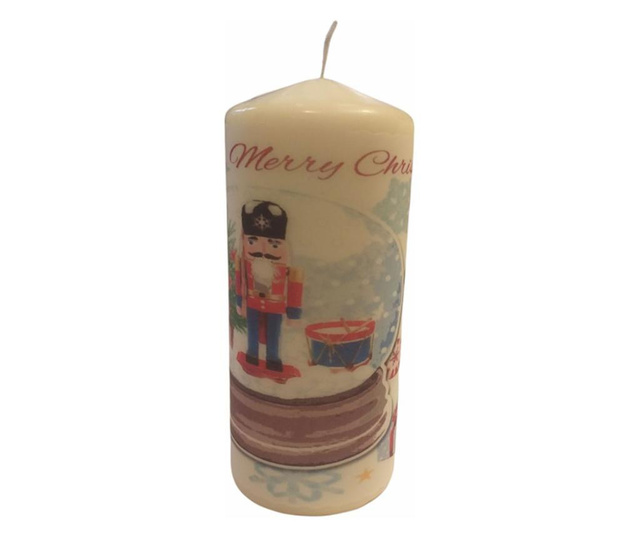 Коледна свещ с декорация