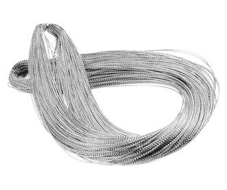 Set 100 buc snur argintiu metalic Globuri, Createur, 25 cm