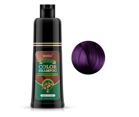 Hajfesték sampon, többféle árnyalat, argán olaj, természetes, Sevich, Lila(Grape Purple), 500 ml
