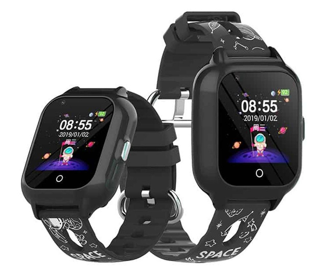 Ceas Smartwatch TND Wear Apollo, pentru copii, 4G, GPS, WIFI, SOS, foto, video, telefon, rezistent la apa, touchscreen, negru