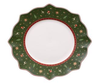 Farfurie intinsa Toy's delight flat plate green, cod 494032