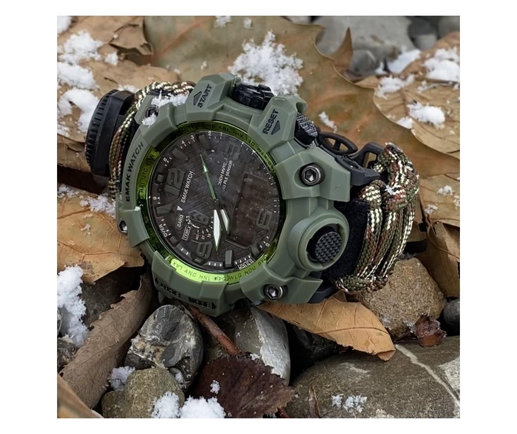 Ceas Tactic Supravietuire Multifunctional, Dual Time, Analogic si