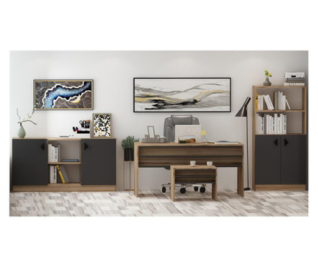 Set mobilier living 4 piese Gauge Concept, Orionset, PAL, maro/gri