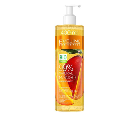 Gel pentru fata si corp, Eveline Cosmetics, Bio Organic, 99% Natural Mango, 400 ml