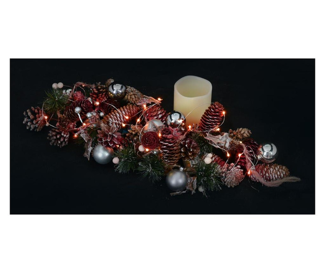 Ghirlanda luminoasa decorativa de Craciun Näve, plastic, Led, rosu, 220x1x1 cm
