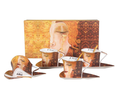 Set 4 šalice za kavu i 4 žlice G.Klimt