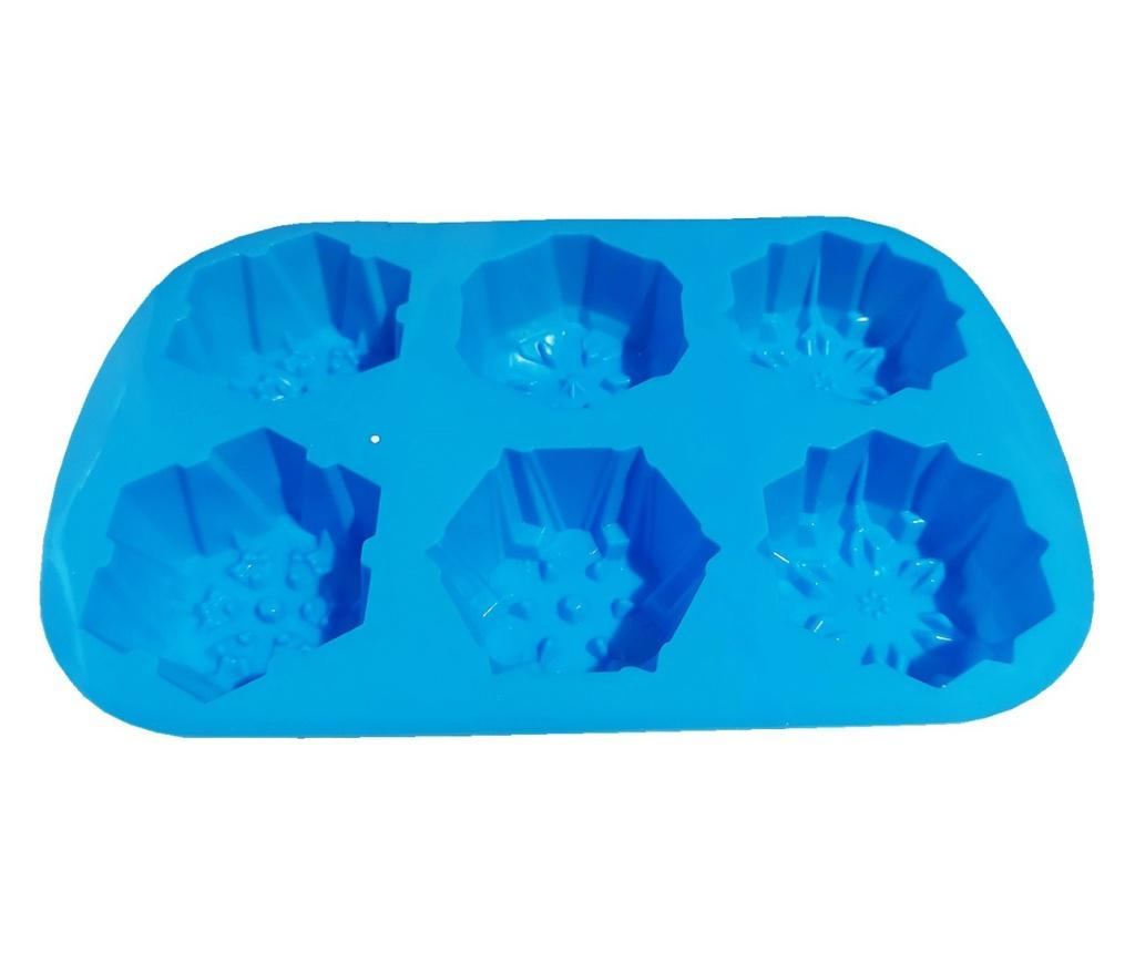 Forma silicon pentru prajituri, 6 cavitati, Fulgi de zapada, 154COF - 5