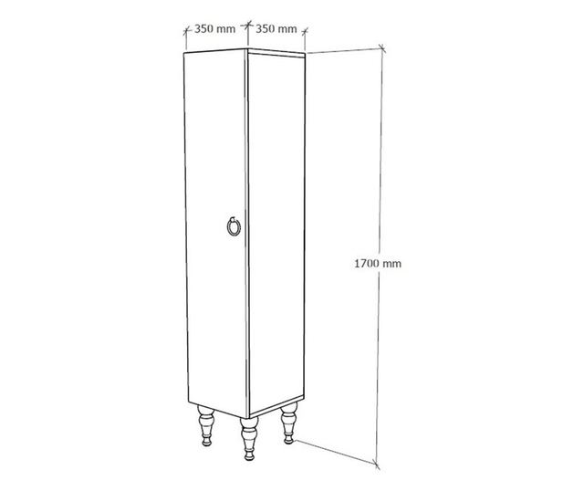Dulapior Gauge Concept, Plus, PAL, 35x35x170 cm, alb