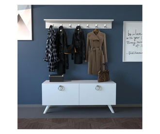 Set de 2 piese de mobilier pentru hol Gauge Concept, Holl, PAL, alb