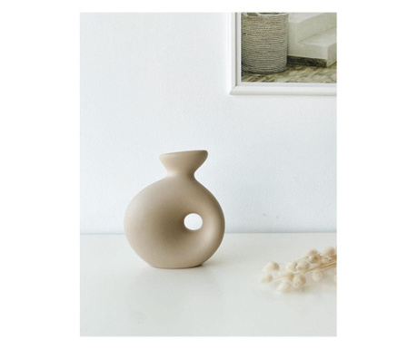 Vaza Oyo Concept, Delta, ceramica, 14x7x16 cm, bej