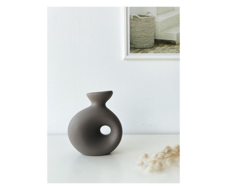 Vaza Oyo Concept, Delta, ceramica, 14x7x16 cm, gri