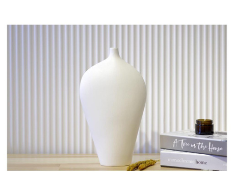 Vaza Oyo Concept, Asymmetric, ceramica, 20x8x37 cm, alb