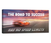 Tablou luminos in intuneric, GlowforHome, Citate motivationale, Drumul spre succes nu are limita de viteza, 120 cm x 60 cm