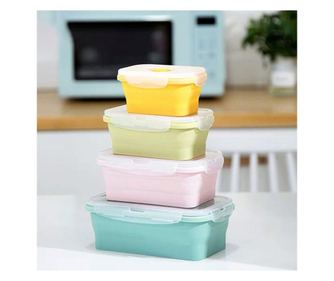 Caserola dreptunghiulara pliabila, 800 ml, bleu