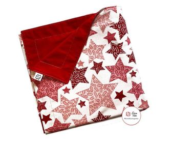 Покривка с две лица EloraVala Christmas, 100% памук, 120/120см, червен