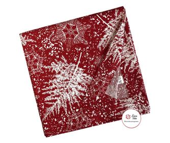 Коледна хидрофобиранa покривкa EloraVala Christmas R, 120/120см, червен