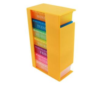 Organizator pentru pastile impartit pe zile, Portocaliu, Gonga® Auriu