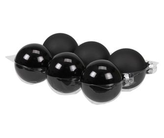 Glob sticla negru, mat/lucios, 8 cm
