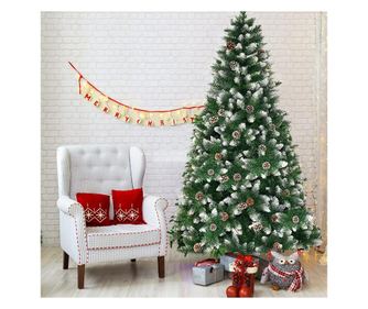 Brad de Craciun artificial nins 180 cm Premium Deluxe, include stand Springos, 180 cm, Verde