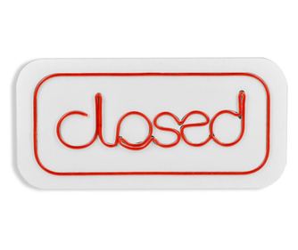 Stenska dekoracija z LED sijalko Closed