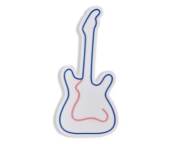 Stenska dekoracija z LED sijalko Guitar