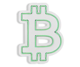 Stenska dekoracija z LED sijalko Bitcoin