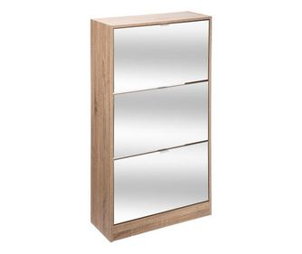 Dulap pantofi Bois, MDF crem, 59.6x23.4x118 cm