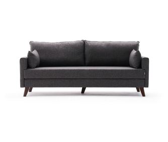 Canapea extensibila 3 locuri Balcab Home, Bella Sofa Bed, gri antracit, 208x81x85 cm