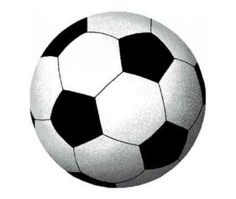Covoras camera copii Davo Pro Fotbal nylon shape alb si negru 65x65 cm